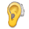 Ear with Hearing Aid emoji on LG